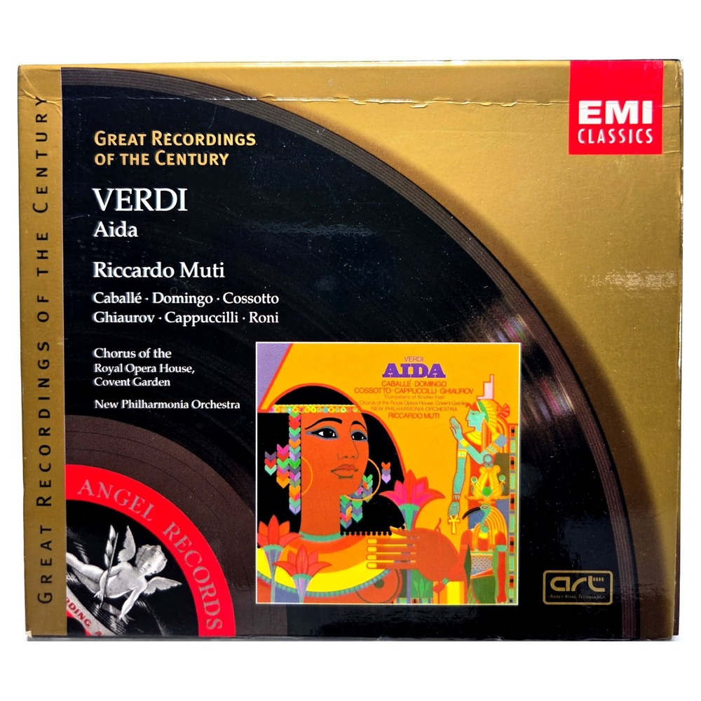 Verdi Aida Riccardo Muti EMI Classics 3-CD Box Set Caballe Domingo Excellent